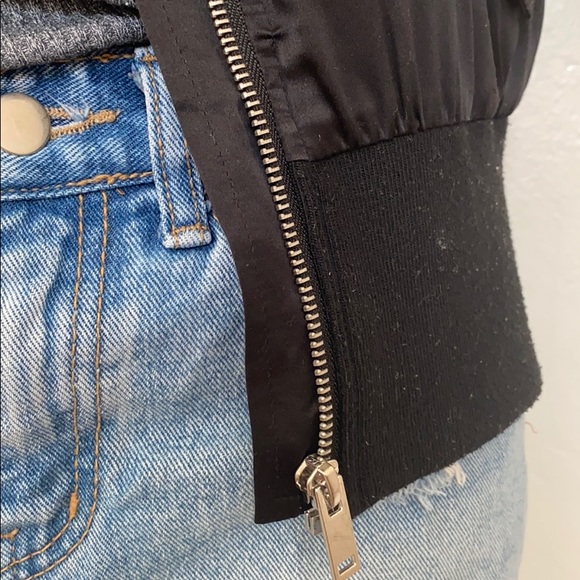 Zara Black Bomber Jacket - Picture 5 of 7